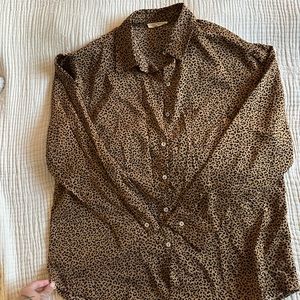 12th Tribe Leopard Print Blouse
